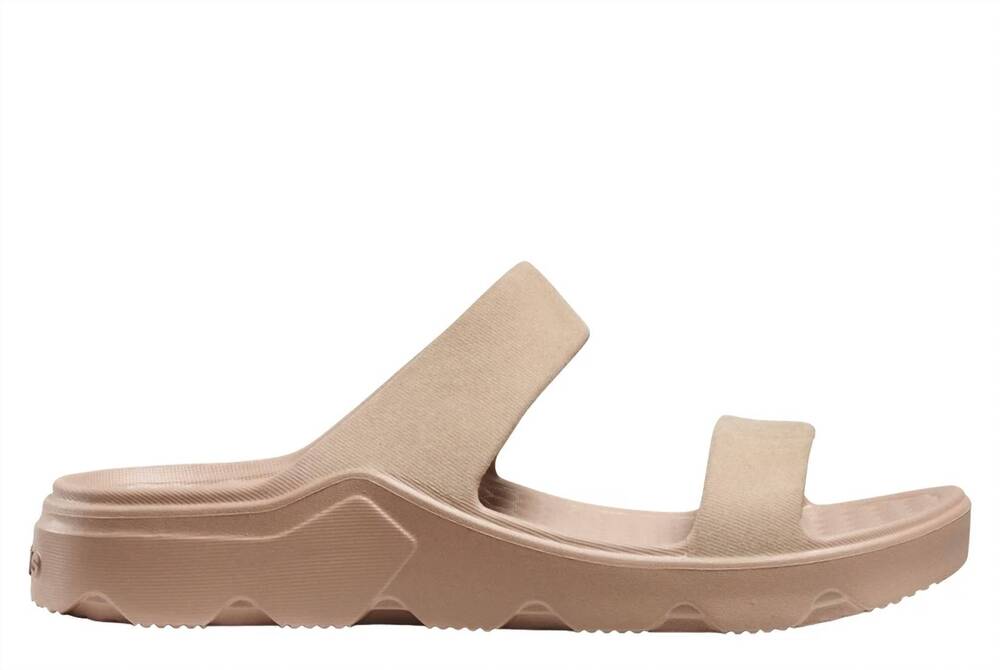 NEW JOYBEES women's riviera slip on sandal in dusted cocoa sueded